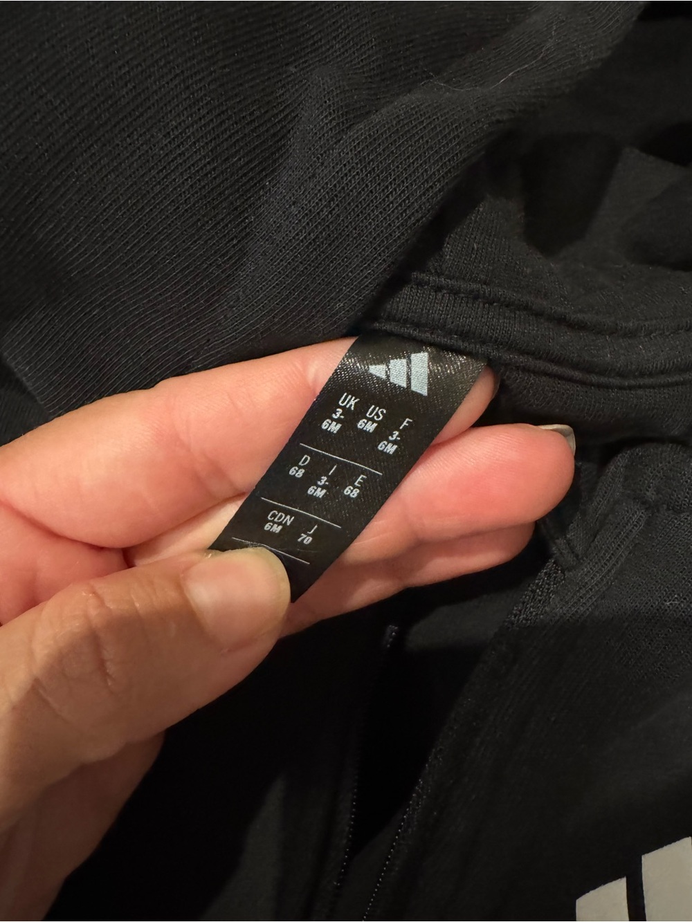 adidas Black Crewneck Sweatshirt with Subtle Tag Logo